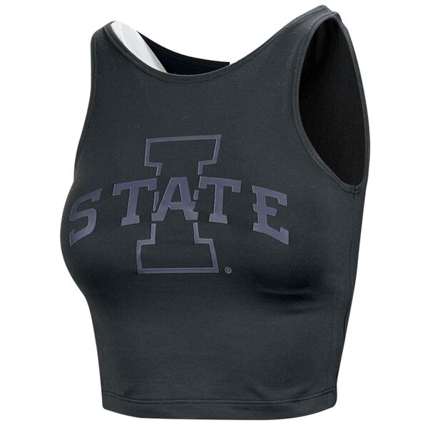 ZooZatz I-State Women's Black Crop Tank